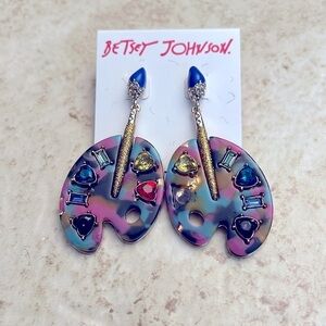 Betsey Johnson color me happy Earrings New Teacher